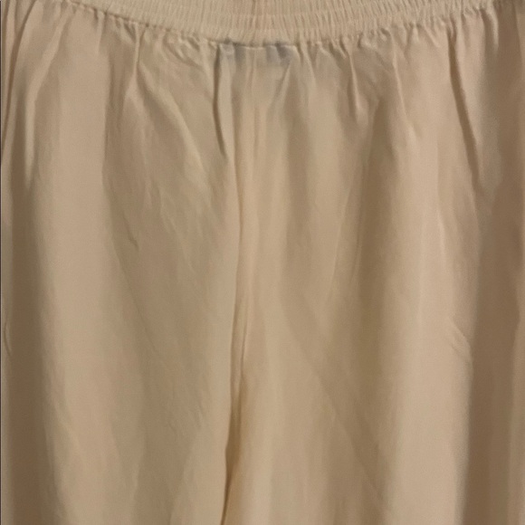 Lauren Alexandra 100% Silk Cream Elastic Waist Pants Women's Size 8 - Picture 6 of 6
